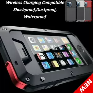 Aluminum Heavy Duty Case Shockproof For iPhone 16 15 14 13 12 11 XS Max XR 8 7 - Picture 1 of 15