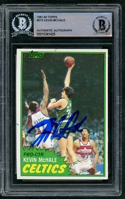 1981-82 Topps Kevin McHale BGS BAS Certified Auto Authentic #E75 RC Rookie - Image 1 of 2