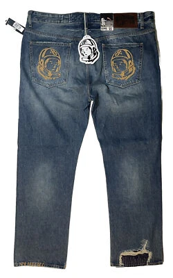 Мужские джинсы Billionaire Boys Club BBC 38 Heart лоскутное одеяло искусственно состаренная вышивка - Изображение 1 из 4