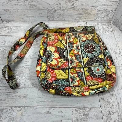 Vera Bradley Crossbody Bag Womens Multicolor Retired Print 2014 Flower Shower - Image 1 of 4