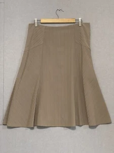 Liz Jordan Nude Side Zip Skirt Flare Flowy Womens Size 10 - Picture 1 of 6
