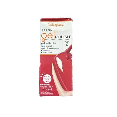Salon Quality Gel Nail Polish Step 2 Crazy Crimson #240 Red Color Sally Hansen   - Image 1 of 4