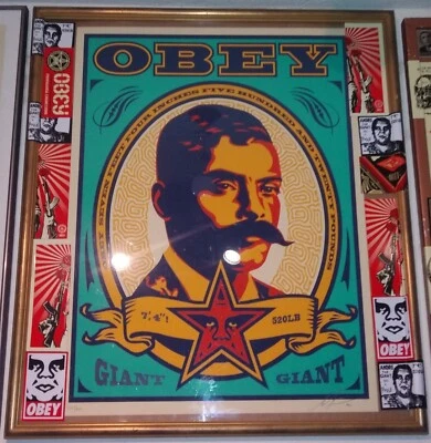 Shepard Fairey Obey Giant ZAPATA 2020 Signed Numbered Screen Print Framed - Image 1 of 4
