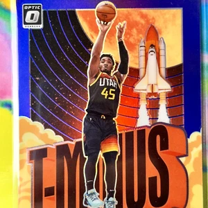 Donovan Mitchell Insert Card  2021-22 Optic T-Minus #5 Purple Prizm  Utah Jazz - Picture 1 of 7