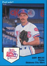 1989 Pro Cards Oklahoma City 89ers GARY MIELKE RC RANGERS