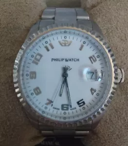 💎 PHIILIP WATCH Caribbean acciaio bianco idea regalo uomo - Foto 1 di 9