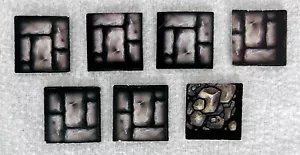 1990 HEROQUEST Game Parts: 7 Square Tiles - Picture 1 of 2