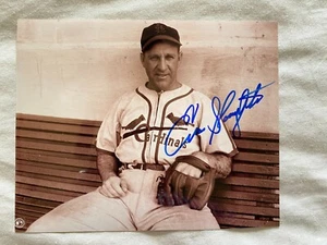 ENOS SLAUGHTER AUTOGRAPHED 8 X 10 SEPIATONE PHOTOGRAPH - Picture 1 of 1
