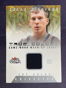 2001-02 Fleer Force True Colors #TC-JR JASON WILLIAMS GAME WORN RELIC #d 93/400 - Picture 1 of 3