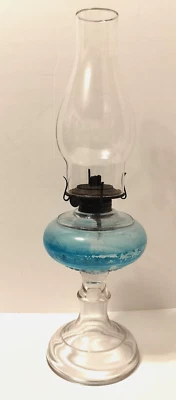 Lámpara de Queroseno De Colección con Original P & A Eagle Lámpara Quemador Mecha y Chimenea Foto 1 de 4