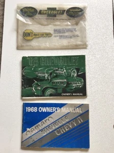 Lot 1968 ORIGINAL CHEVROLET OWNERS MANUALS AND POUCH OEM - Picture 1 of 2