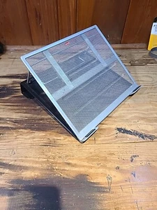 Rubbermaid Rolodex Adjustable Laptop Stand/Riser Aluminum Mesh 13” X 11" - Picture 1 of 7