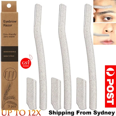 3/12 Eyebrow Facial Razor Dermaplaning Tool with Biodegradable Wheat Straw Handl - image 1 of 4