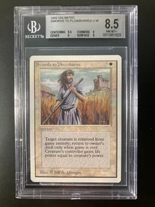 Swords to Plowshares Unlimited Magic the Gathering - MTG BGS 8.5 w/9.5 centering - Picture 1 of 2