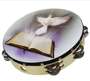 Zebra Sound 10" Dove and Bible Tambourine - Picture 1 of 1