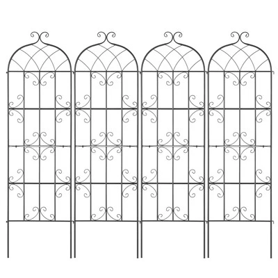 VEVOR 4 paquetes de enrejados de jardín de metal para soporte de plantas trepadoras 71x20 pulgadas a prueba de óxido Foto 1 de 4
