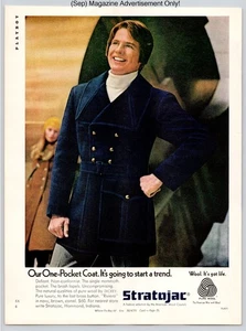 Stratojac Wool Riviera Coat Mens Outerwear Fashion Vintage 1971 Advertisement - Picture 1 of 5