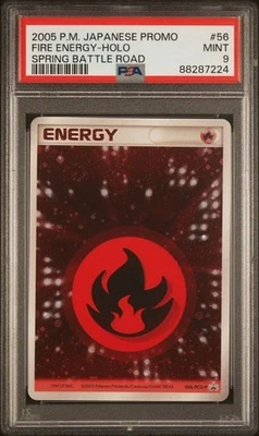 2005 PSA 9 Graded Fire Energy 056/PCG-P Spring Battle Road Promo Japanese - Image 1 of 2