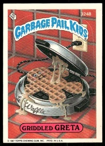 1987 Topps Garbage Pail Kids Serie 8 #324b Griddled Greta - Bild 1 von 2