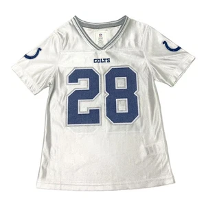 NFL Indianapolis Colts #28 Jonathan Taylor Girls White Glitter Trim Jersey, M - Picture 1 of 4