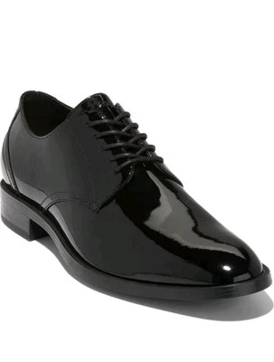 Cole Haan Hawthorne Plain Oxford Black Patent Leather Formal Dress Shoe Men's 10 - Image 1 of 4