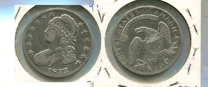 1833 CAPPED BUST SILVER HALF DOLLAR VF 4990T - Picture 1 of 1