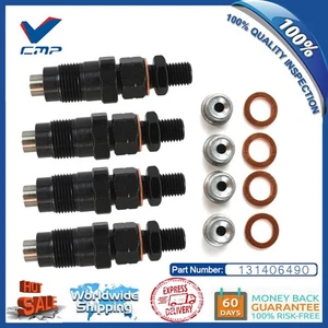 Inyector de combustible 4 piezas 131406490 para Perkins 404-22T 104-22 403D-15 404C-22 404D-22T - Imagen 1 de 11