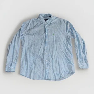 Johnnie O Long Sleeve Shirt Mens XXL Blue Long Sleeve Linen Light Weight Summer - Picture 1 of 7