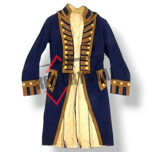 Newly British Napoleonic Navy Blue War Naval Officer Uniform Napoleon Wool Coat - Picture 1 of 5