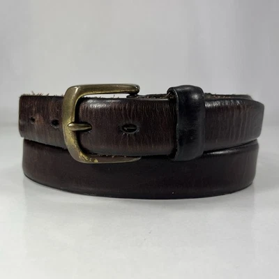 Cinturón de vestir Dockers de cuero de vaca de grano completo marrón muy usado - EE. UU. - para hombre talla 38 Foto 1 de 4