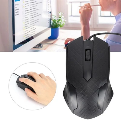 Wired Mouse Professional Office Laptop Computer Tool 2400dpi Human Engineering - Image 1 of 4