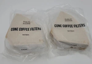 Cone Coffee Filters Natural Brown Style #4 Easy Open Tabs 200 ct New  - Picture 1 of 4