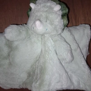Security Blanket Dimosaur With Rattle Kelly Toy Dinosaur Light Green - Picture 1 of 4