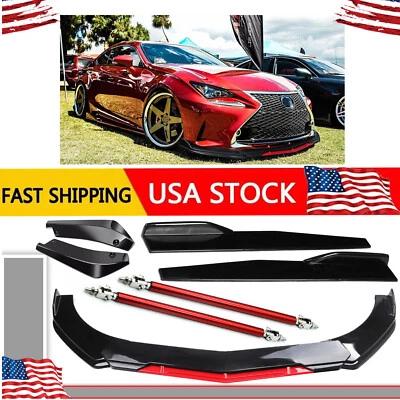 For Lexus IS250 IS350 Front Bumper Lip Splitter Spoiler Body Kit Side Skirt Foto 1 de 4