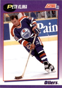 1991-92 Score American Oilers Hockey Card #136 Petr Klima