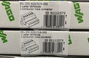 50pcs WAGO 51112573 PCB Hole Type Plug Terminal Block 231-606/019-000 - Picture 1 of 1