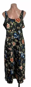 NATORI EDEN NIGHTGOWN SIZE LARGE BLACK FLORAL ASIAN INFLUENCE NWT Chemise - Picture 1 of 12