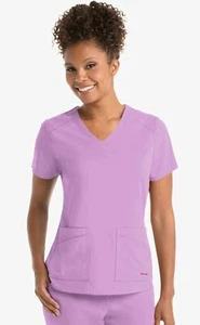 Grey's Anatomy #011 Scrub-Top mit V-Ausschnitt in "Purple Freesia" Gr. L - Bild 1 von 3