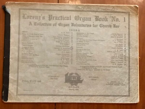 Lorenz's Practical Organ Book No. 1  Organ Voluntaries for Church Use 1940 Vtg - Picture 1 of 9