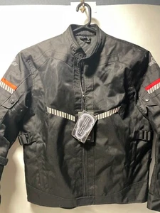 NWT Iron Jias Motorcycle Jacket Black  Mens full zip Size XL - Bild 1 von 17