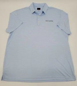 THE PLAYERS Greg Norman XL Play Dry Blue Golf Shirt Embroidered Logo PGA Tour - Picture 1 of 9