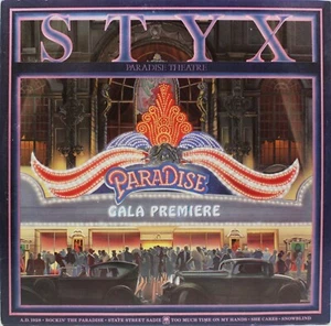 STYX Paradise Theater USED 1981 LP Prog Rock Laser Etched Vinyl Record A&M-3719 - Picture 1 of 2