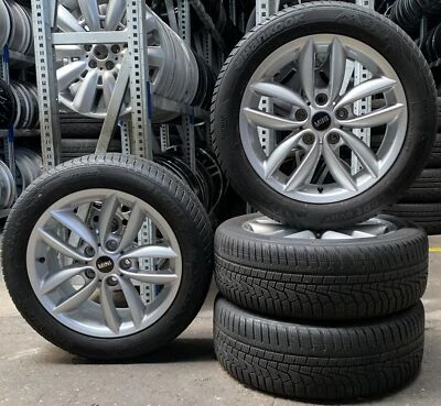 4 Orig MINI Winterräder 5 Star Double Spoke 205/55 R17 91H R60 R61 9803723 1238 - Bild 1 von 3