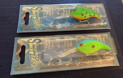 "Lot of 2" Pflueger Criterion Crank-N-Dive Firetiger/Citrus Shadown Lure's#1230a - Image 1 of 4