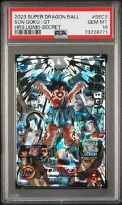 2023 Super Dragon Ball Son Goku Heroes Ultra Gold Mission PSA 10 Gem Mint #SEC2 - Picture 1 of 2