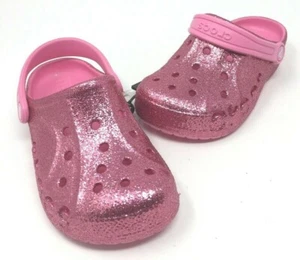 Crocs Baya Zueco Brillo Rosa Elige NIÑAS Talla NUEVO - Imagen 1 de 9