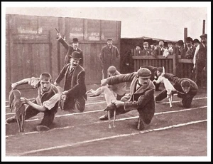 WHIPPET RACING THE START VINTAGE STYLE DOG PHOTO PRINT POSTER - Picture 1 of 1