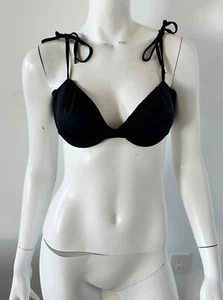Monday Swimwear Bikini Top Black Size Large - Picture 1 of 3