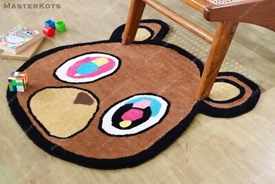 Kanye West Graduation Bear Brown Hand Tufted 100% Wool Soft Area Rug Carpet - Image 1 of 4
