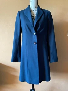 Cappotto giacca a due bottoni Paul & Shark da donna blu misto cotone nuova con etichette taglia 42/6 - Foto 1 di 9